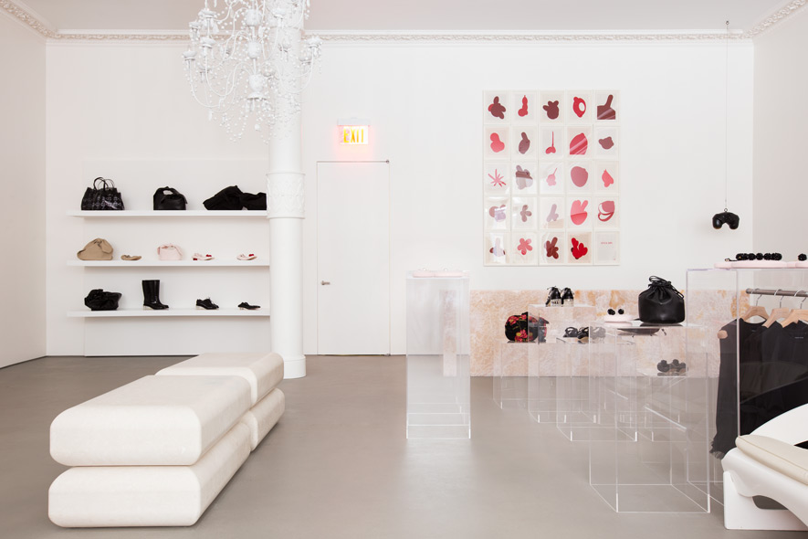 Interior photos of Simone Rocha store New York